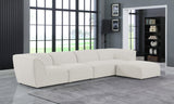 Miramar - Modular Sectional 5 Piece - Cream - Fabric - Home Elegance USA