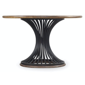 Studio 7H Cinch 48-Inch Round Dining Table Light Wood and Metal Base – Hooker Furniture