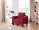 Glory Furniture Nailer G312A-C Chair , BURGUNDY - Home Elegance USA