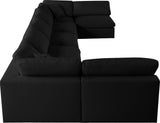 Serene - Cloud Modular Sectional 7 Piece - Black - Home Elegance USA