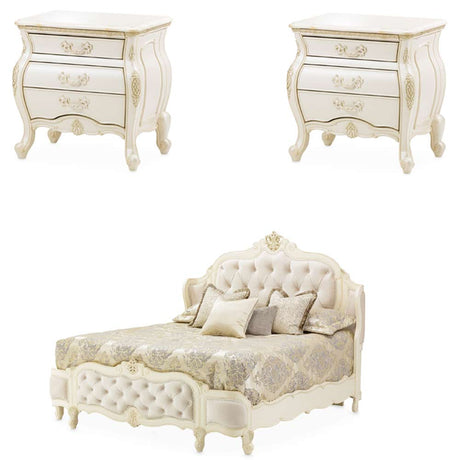 Aico Furniture - Lavelle 3 Piece Eastern King Bedroom Set In Classic Pearl - 54000Cekwm-113-3Set