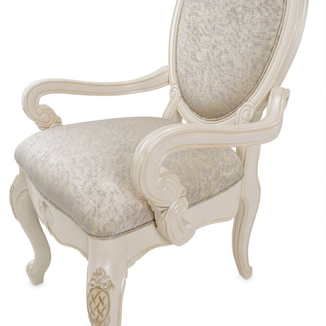 Aico Furniture - Lavelle Arm Chair In Classic Pearl (Set Of 2) - 54004-113