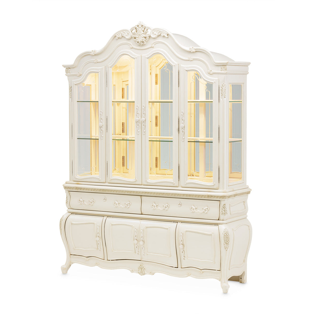 Michael Amini Lavelle Classic Pearl Display Cabinet - Home Elegance USA