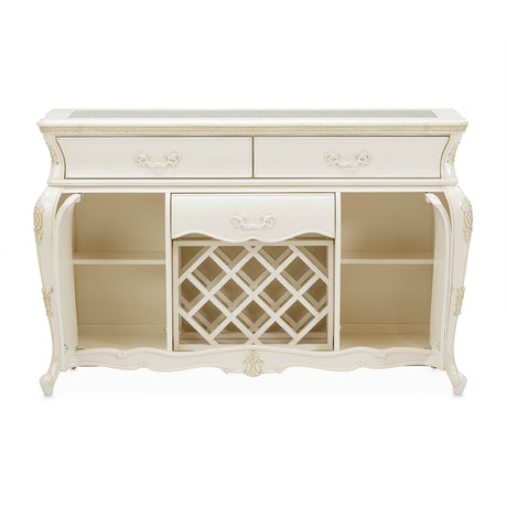 Aico Furniture - Lavelle Sideboard With Mirror In Classic Pearl - 54007-67-113