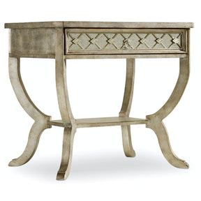 Sanctuary Bedside Table Bardot Silver Leaf – Hooker Furniture