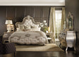 Sanctuary Traditional Upholstered Panel Bed in Beige and Silver Leaf | Hooker Furniture