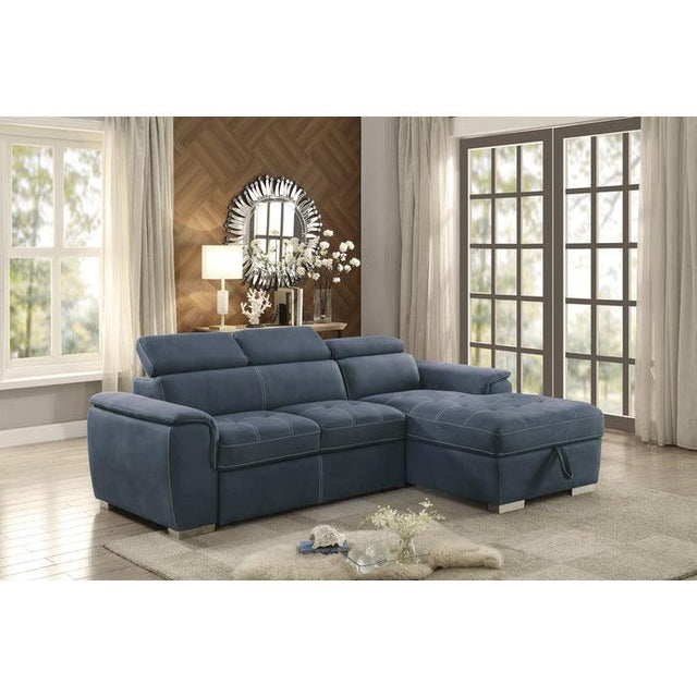 Homelegance - Ferriday Blue Sectional - 8228Bu