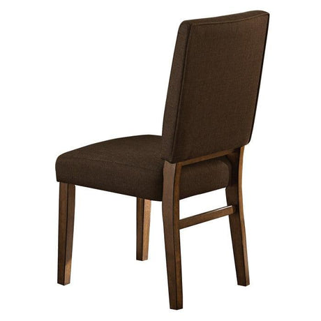 Sedley 6-Piece Dining Set by Homelegance | Walnut Finish & Chocolate Fabric Upholstery