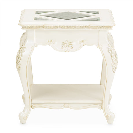 Michael Amini Lavelle Classic Pearl End Table - Home Elegance USA