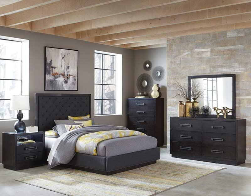 Homelegance - Larchmont Charcoal 5 Piece Eastern King Bedroom Set - 5424K-1Ek-5