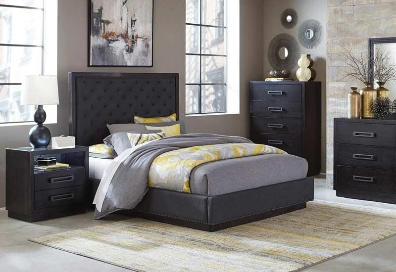 Homelegance - Larchmont Charcoal Eastern King Bed - 5424K-1Ek