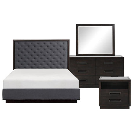 Homelegance - Larchmont Charcoal 4 Piece Queen Bedroom Set - 5424-1-4