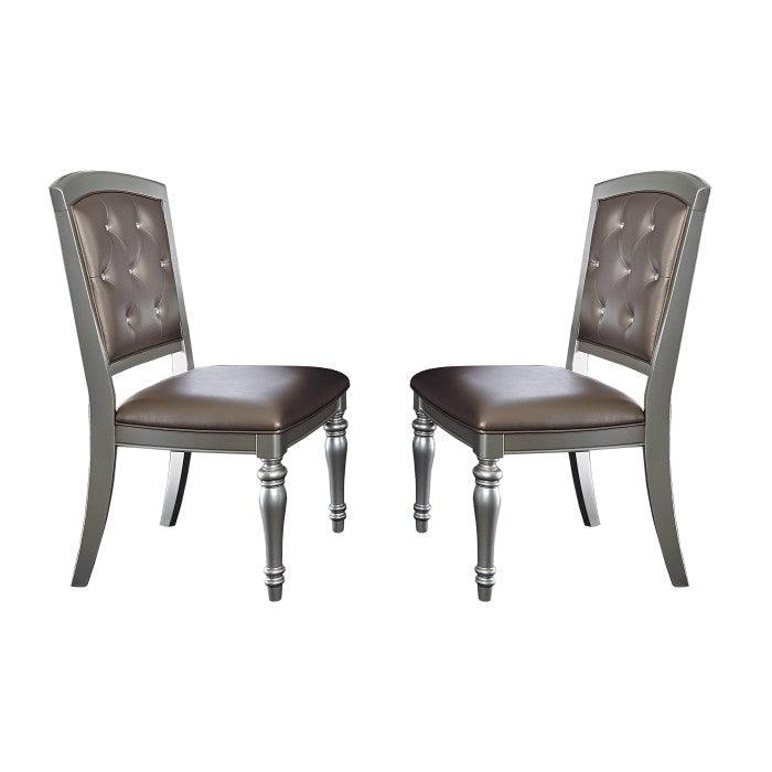 Homelegance - Orsina Silver 8 Piece Extendable Dining Room Set - 5477N-96-8