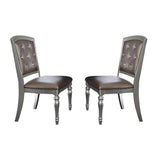 Homelegance - Orsina Silver 8 Piece Extendable Dining Room Set - 5477N-96-8