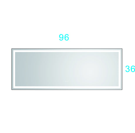 LTL needs to consult the warehouse address96*36 LED Lighted Bathroom Wall Mounted Mirror with High Lumen+Anti-Fog Separately Control