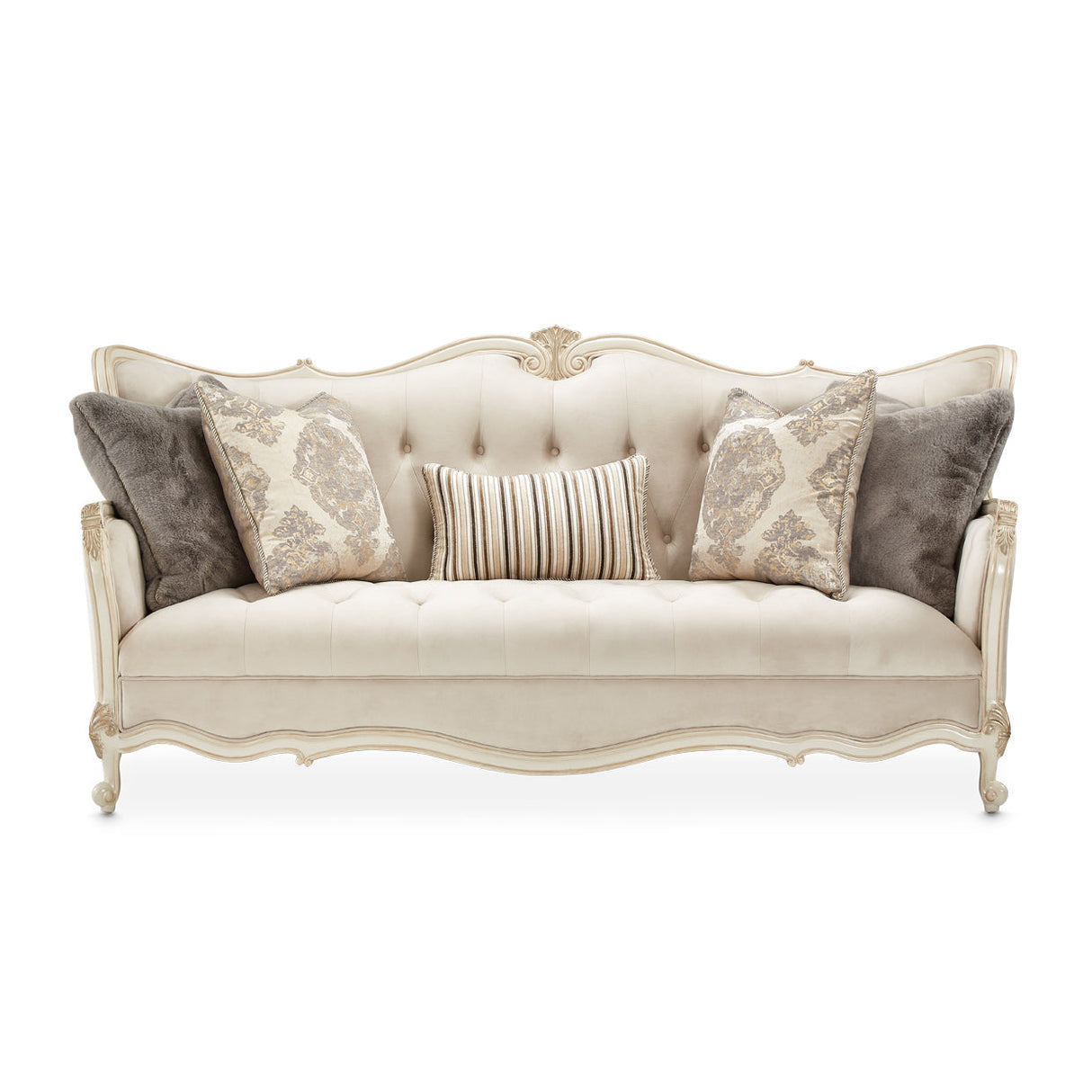 Aico Furniture - Lavelle Sofa In Classic Pearl - 54815-Ivory-113