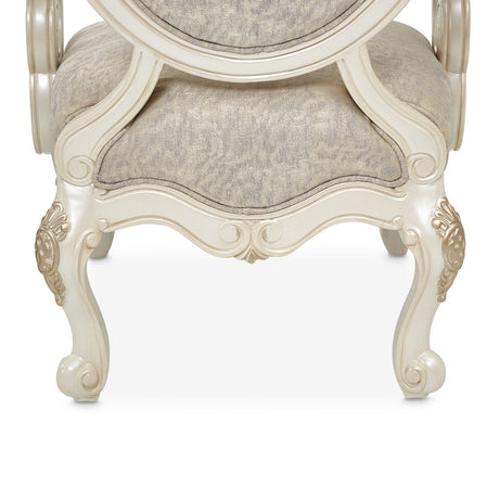 Aico Furniture - Lavelle Oval Back Wood Chair Mystic In Classic Pearl - 54834-Mystc-113