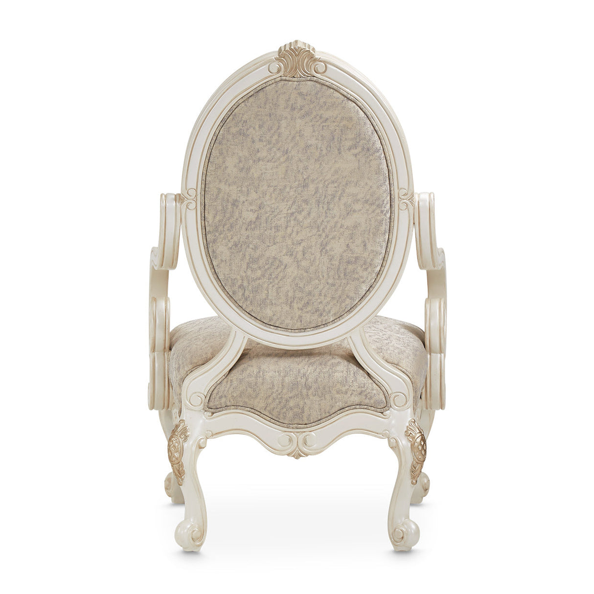 Aico Furniture - Lavelle Oval Back Wood Chair Mystic In Classic Pearl - 54834-Mystc-113