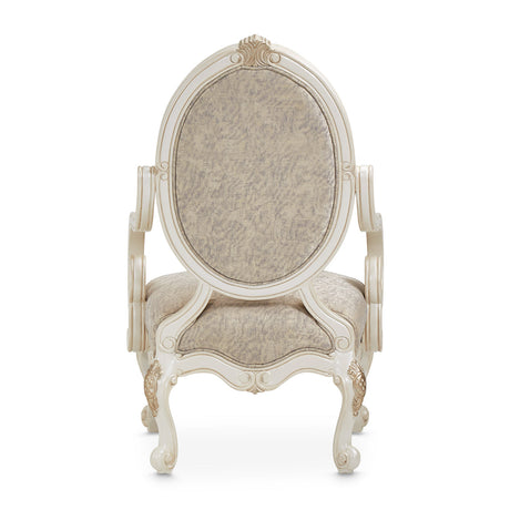 Aico Furniture - Lavelle Oval Back Wood Chair Mystic In Classic Pearl - 54834-Mystc-113