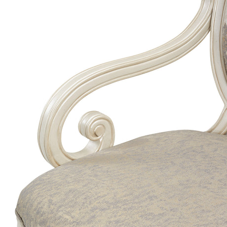 Aico Furniture - Lavelle Oval Back Wood Chair Mystic In Classic Pearl - 54834-Mystc-113