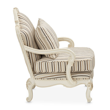 Aico Furniture - Lavelle Bergere Wood Chair Birch In Classic Pearl - 54835-Birch-113