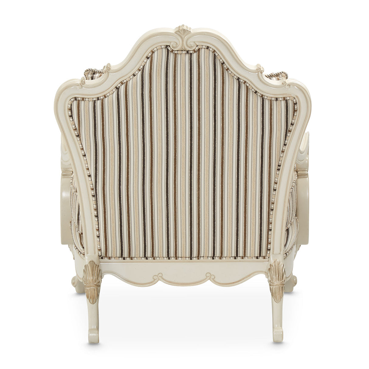 Michael Amini Lavelle Classic Pearl Bergere Wood Chair - Home Elegance USA