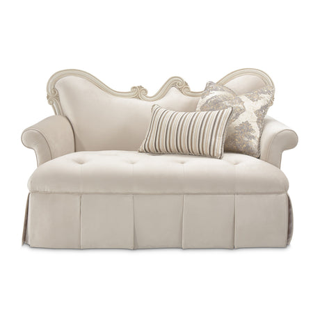 Aico Furniture - Lavelle Settee In Classic Pearl - 54864-Ivory-113