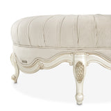 Aico Furniture - Lavelle Round Cocktail Ottoman In Classic Pearl - 54879-Ivory-113