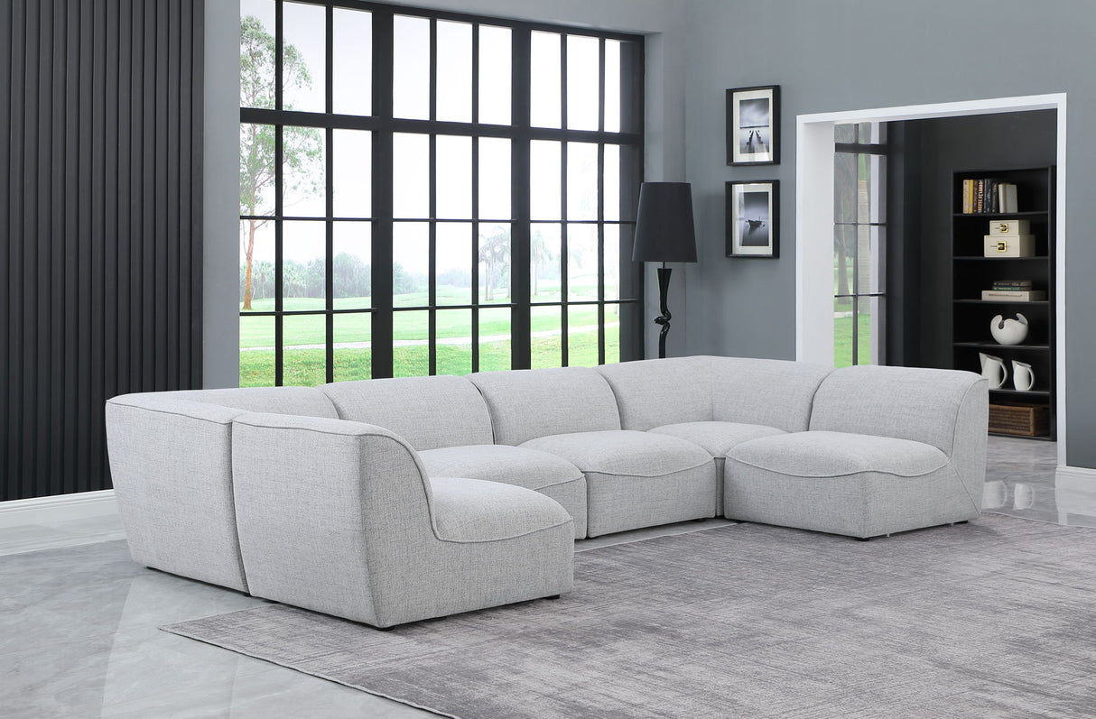 Miramar - Modular Sectional 6 Piece - Gray - Home Elegance USA