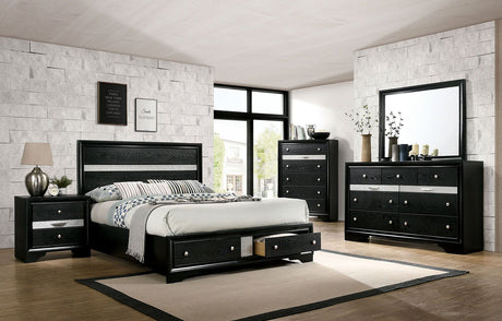 Chrissy - 4 Piece Queen Bedroom Set - Black - Home Elegance USA