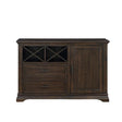 Makah Dining Sideboard | Dark Brown Finish | Wine Storage & Drawers | Homelegance