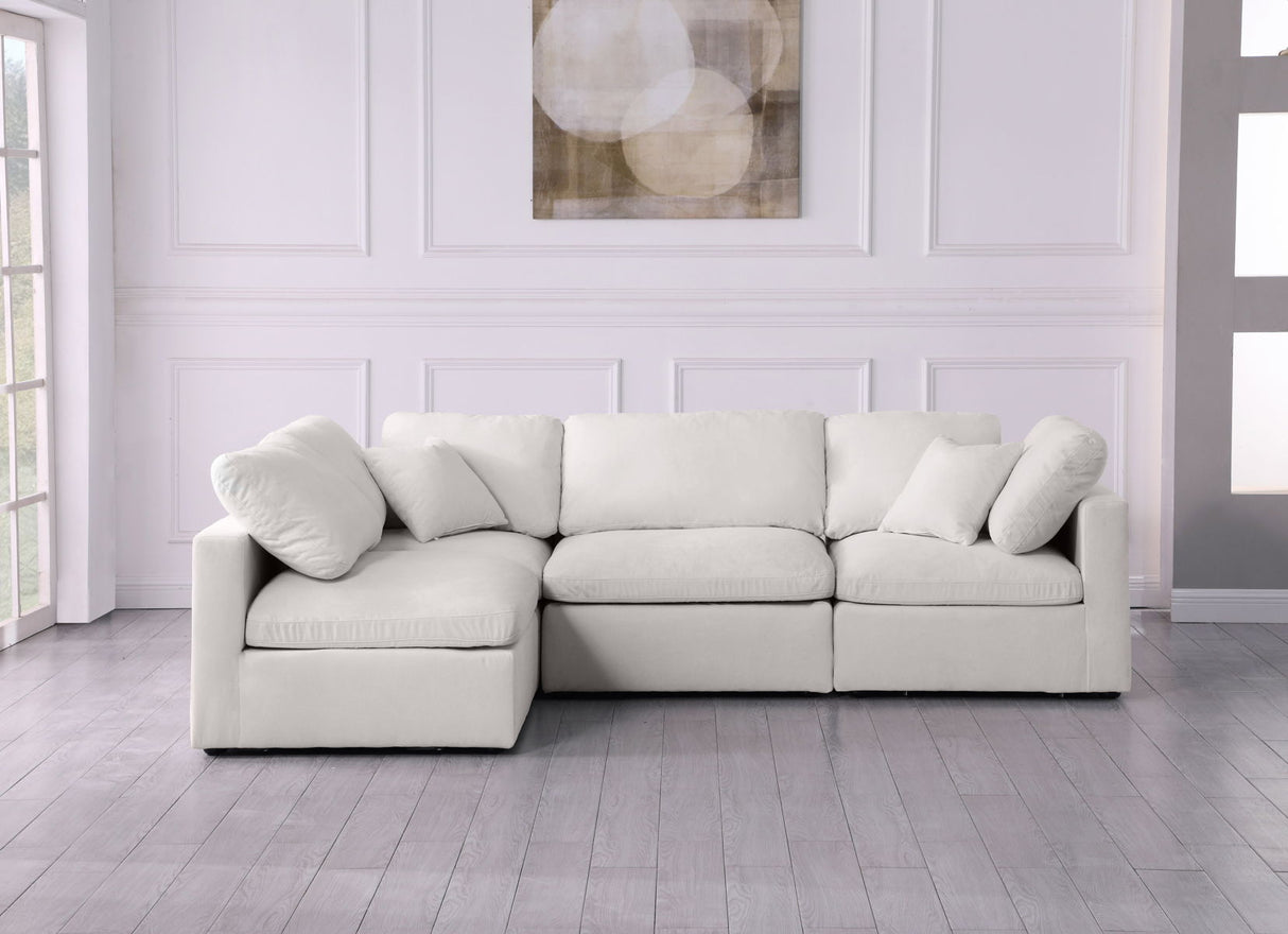 Plush - Cloud Modular Sectional 4 Piece - Cream - Home Elegance USA