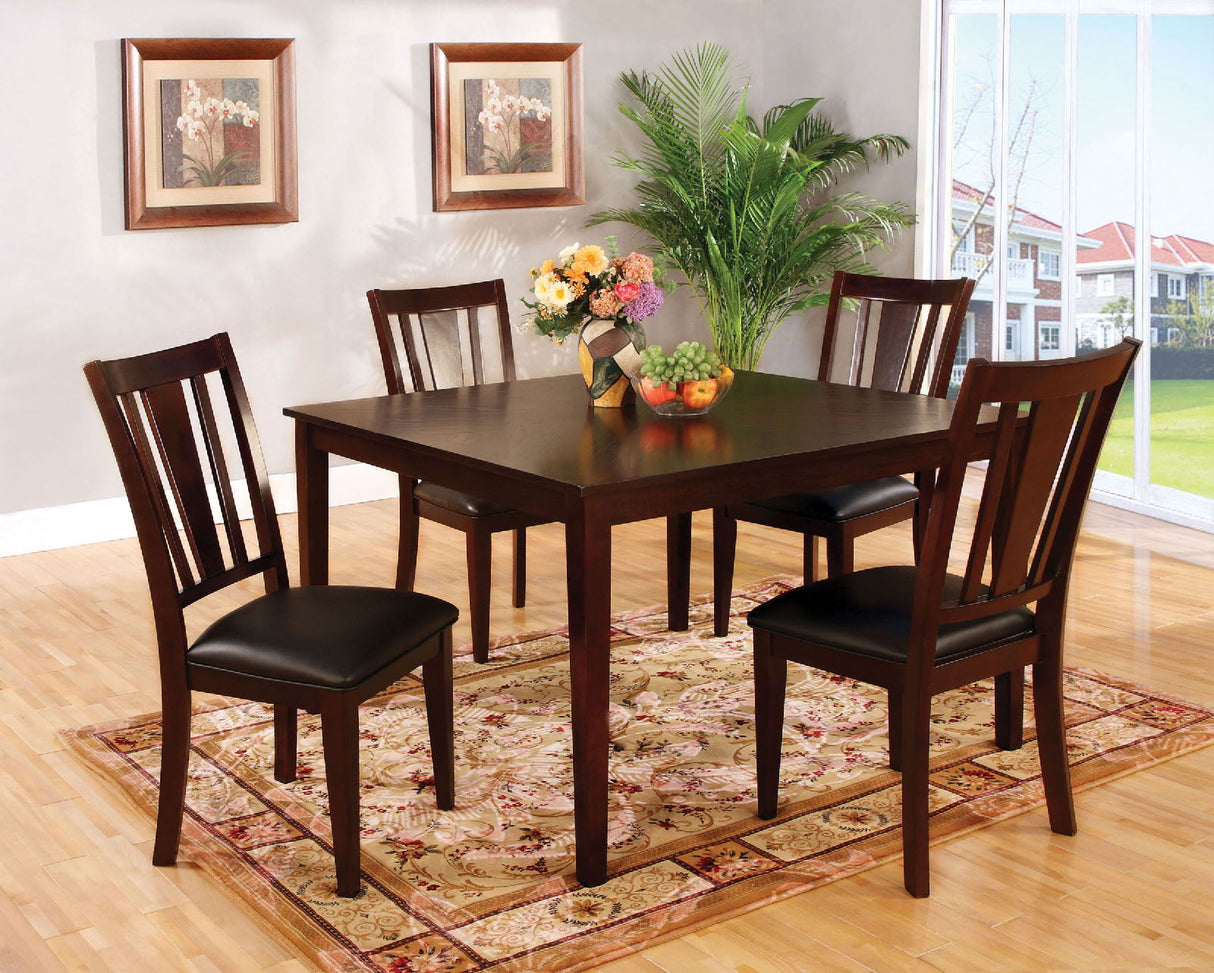 Bridgette - 5 Piece Dining Table Set - Espresso - Home Elegance USA