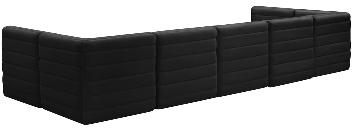 Quincy - Modular Sectional 7 Piece - Black - Fabric - Home Elegance USA