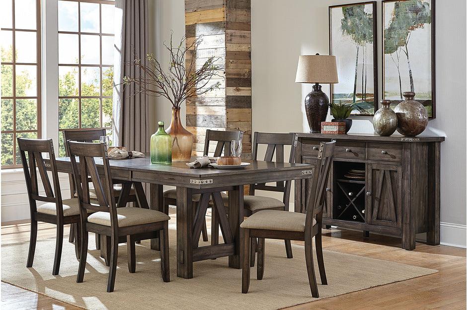 Homelegance - Mattawa 7 Piece Dining Room Set In Brown - 5518-78-7Set