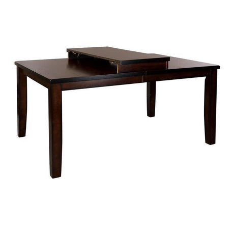 Mantello 7-Piece Dining Set by Homelegance | Cherry Finish & Faux Leather Upholstery | Seats 4 + Bench & Server