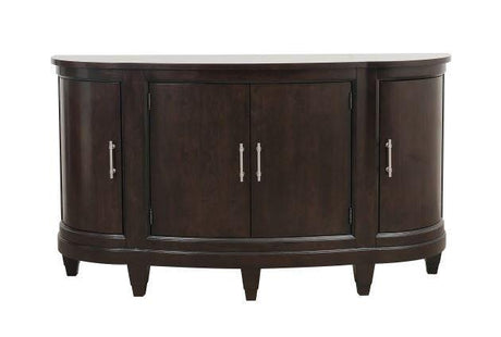 Oratorio Dining Sideboard | Dark Cherry Finish | Chrome Bar Pulls | Homelegance