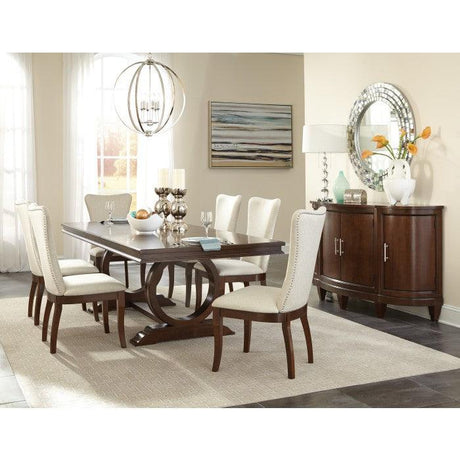Oratorio Dining Sideboard | Dark Cherry Finish | Chrome Bar Pulls | Homelegance