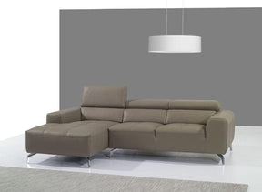 A978B Burlywood Italian Leather Laf Chaise Sectional - 17906121-Lhfc | J&M