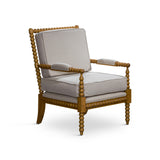 Spindle Chair, Weathered Oak, Beige - Home Elegance USA