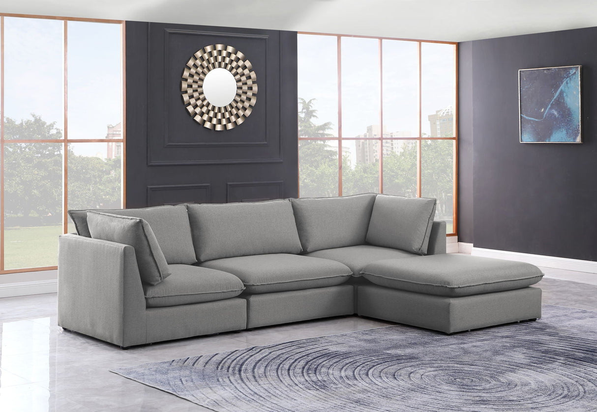 Mackenzie - Modular Sectional 4 Piece - Gray - Fabric - Home Elegance USA