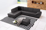 J&M Furniture - 625 Grey Italian Leather Raf Sectional With Ottoman - 1754431131-Rhfc-Ott-G