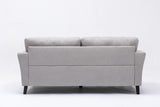 Damian Light Gray Velvet Fabric Sofa - B061S00604 - Home Elegance USA - 4