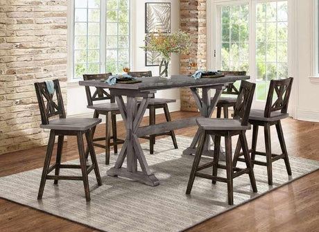 Homelegance - Amsonia 7 Piece Counter Height Dining Set - 5602-36-7Set