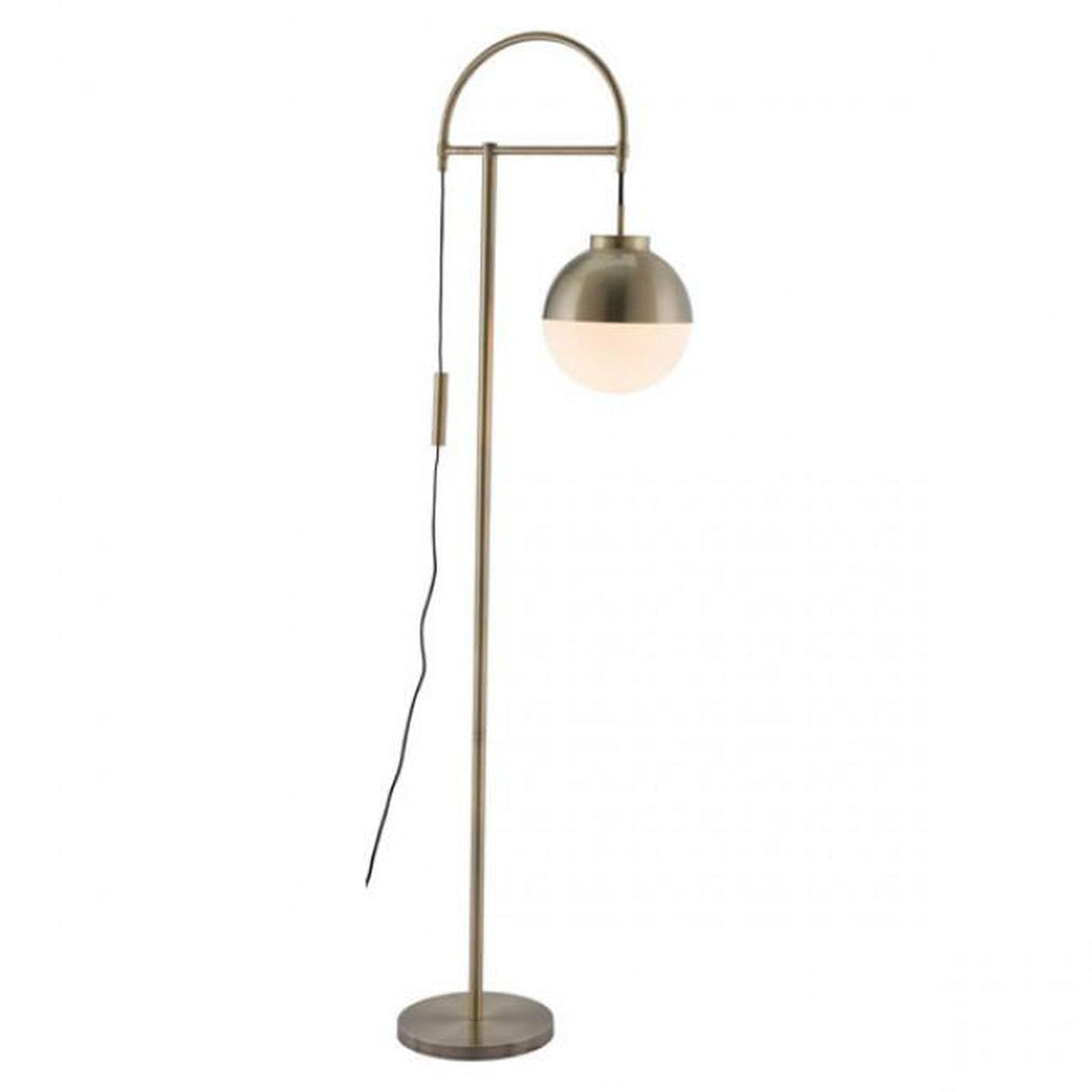 Zuo Waterloo Floor Lamp White & Brushed Brass