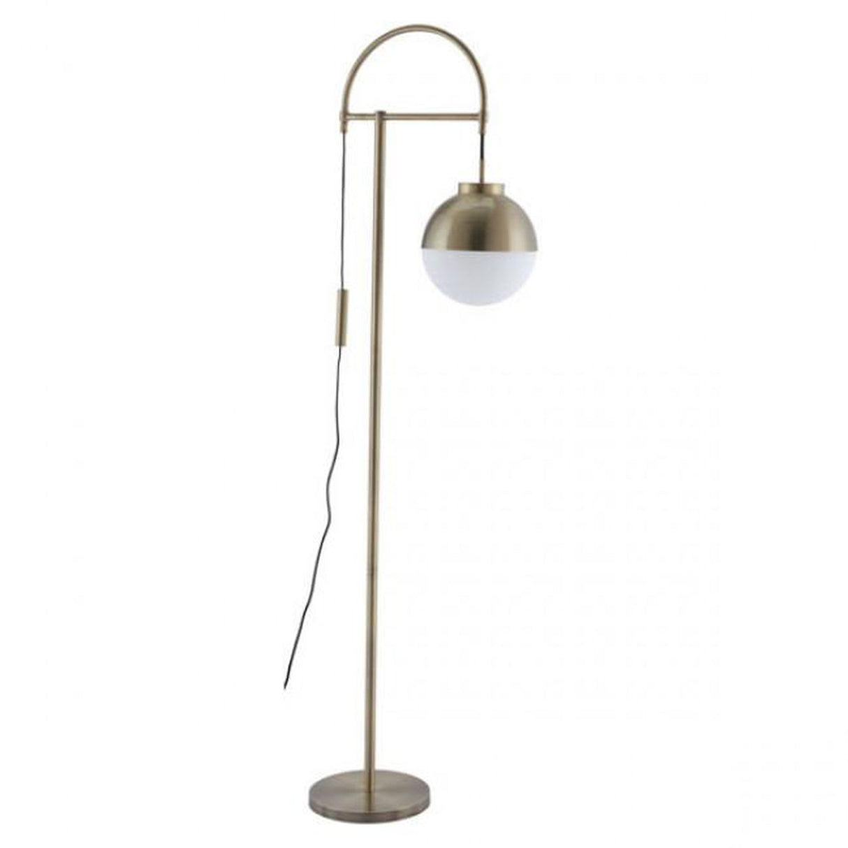 Zuo Waterloo Floor Lamp White & Brushed Brass