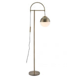 Zuo Waterloo Floor Lamp White & Brushed Brass