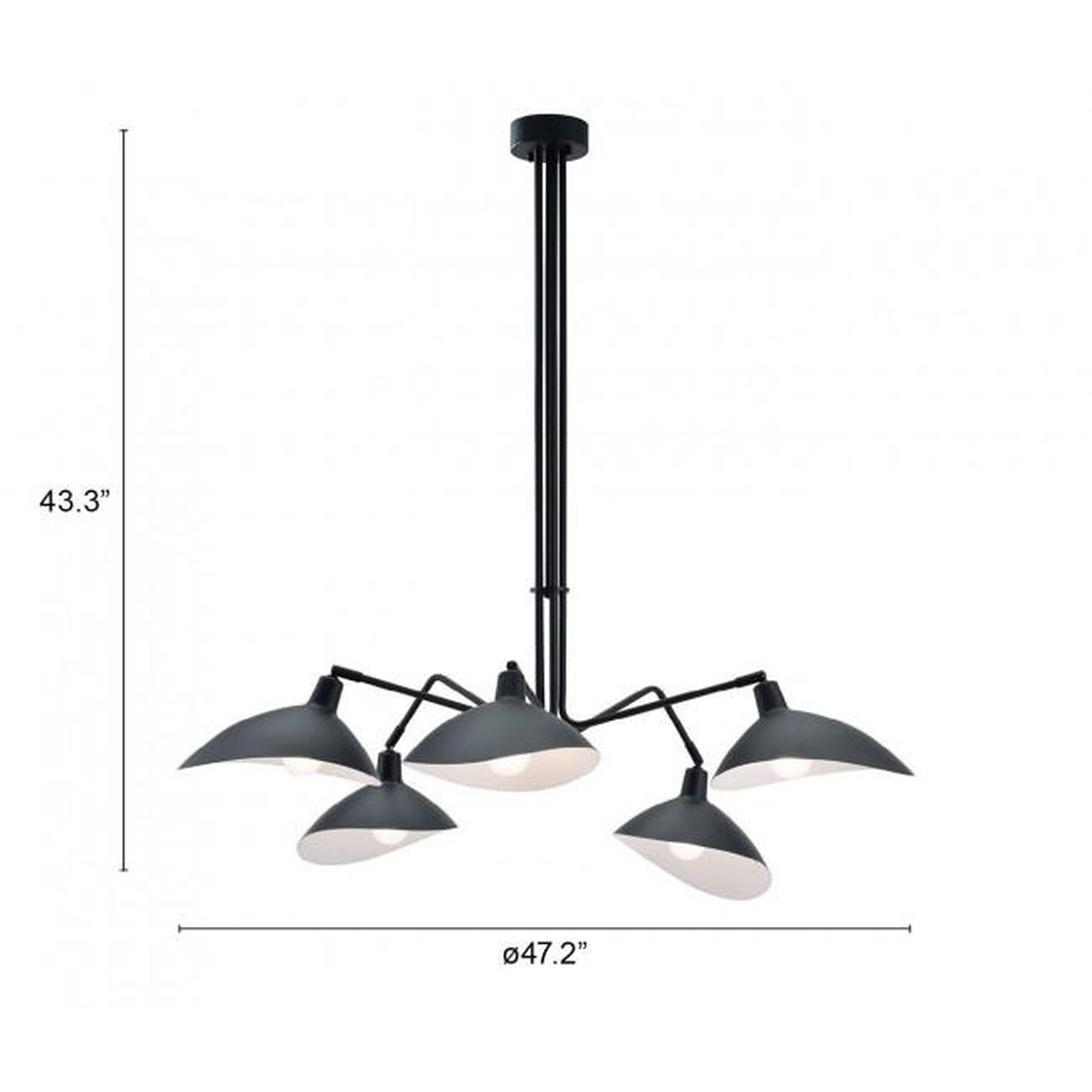 Zuo Desden Ceiling Lamp Black