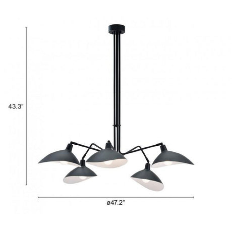 Zuo Desden Ceiling Lamp Black