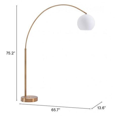 Zuo Griffith Floor Lamp Brushed Brass